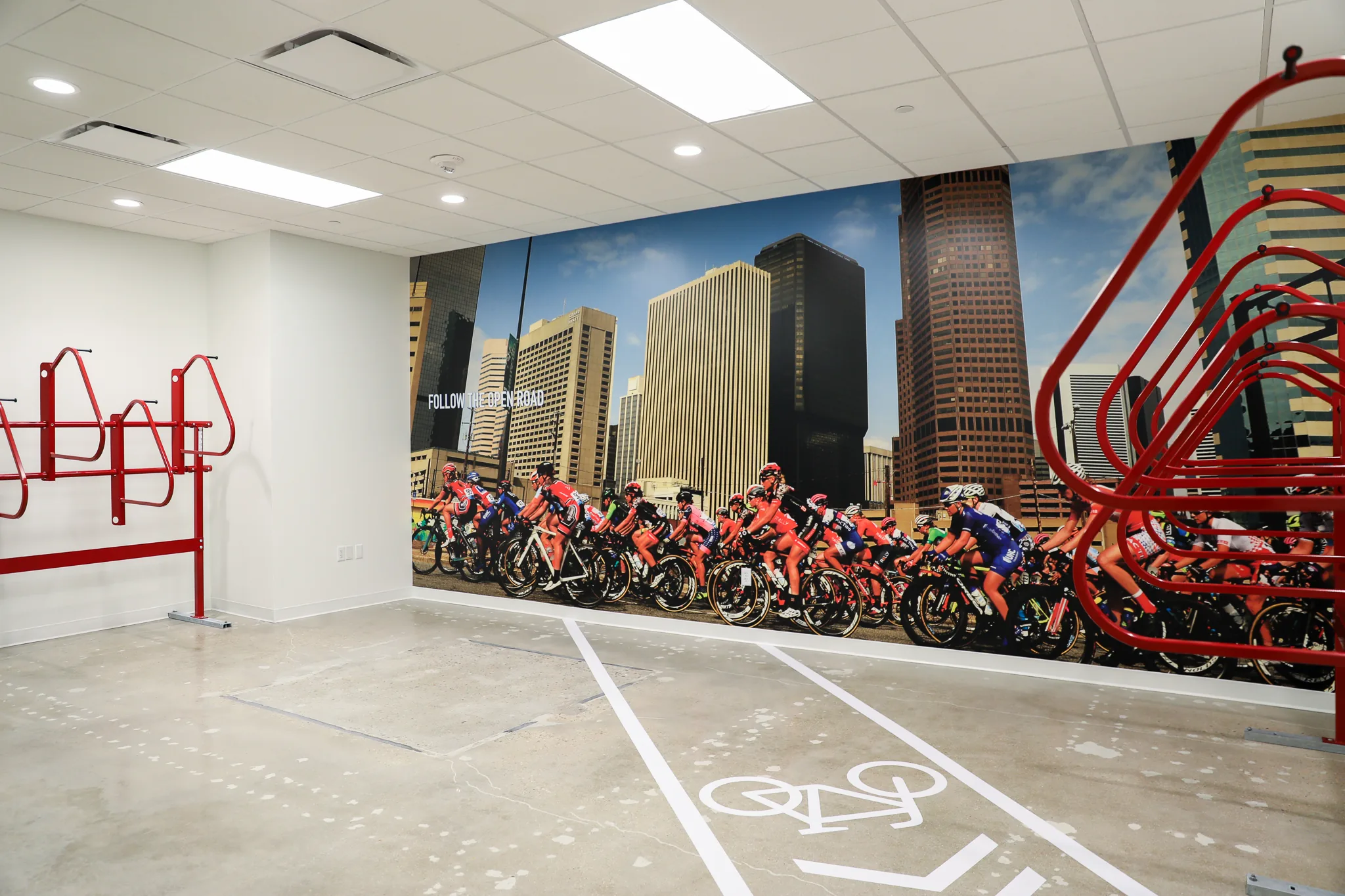 Secured bike storage amenity