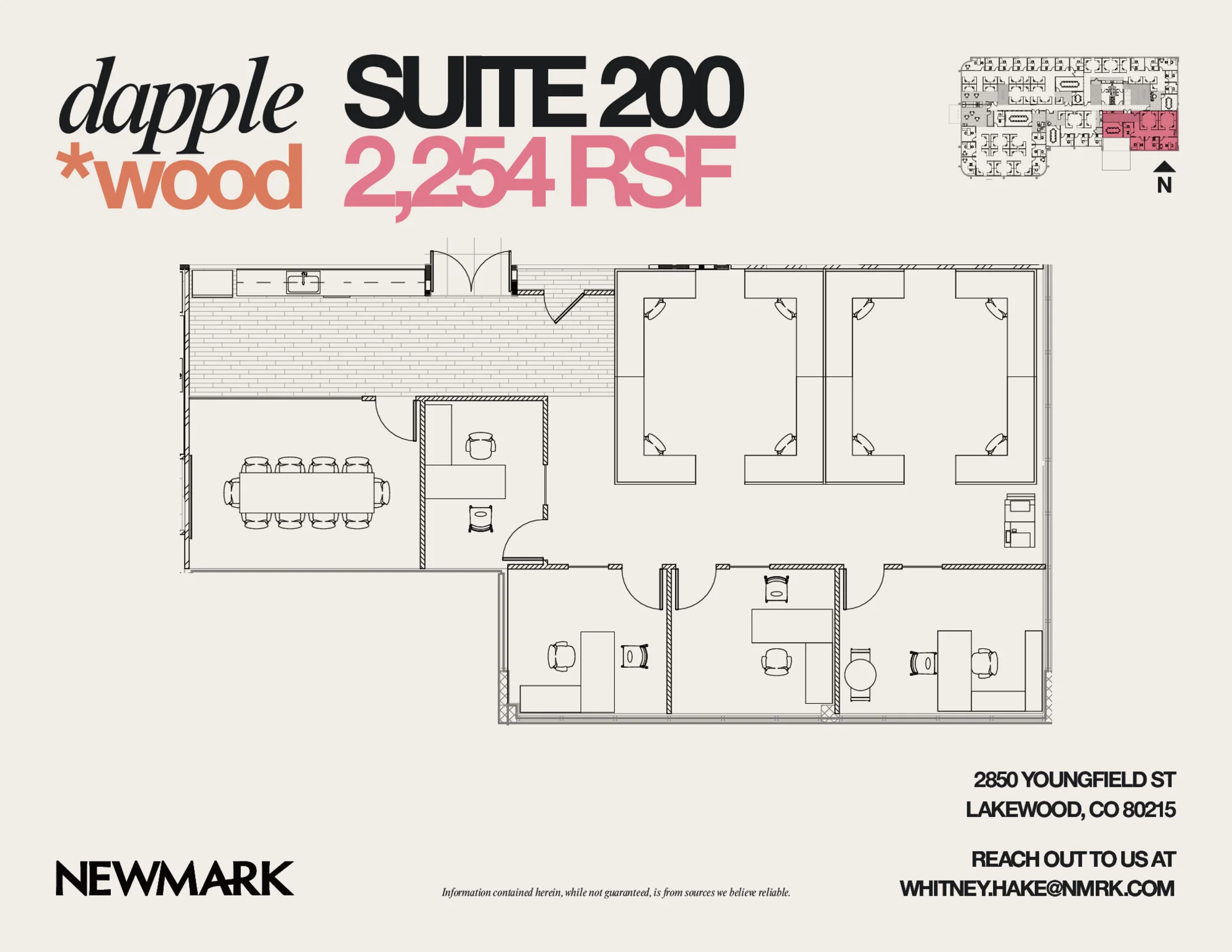 Floor plan for Suite 200