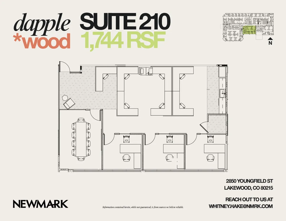 Floor plan for Suite 210