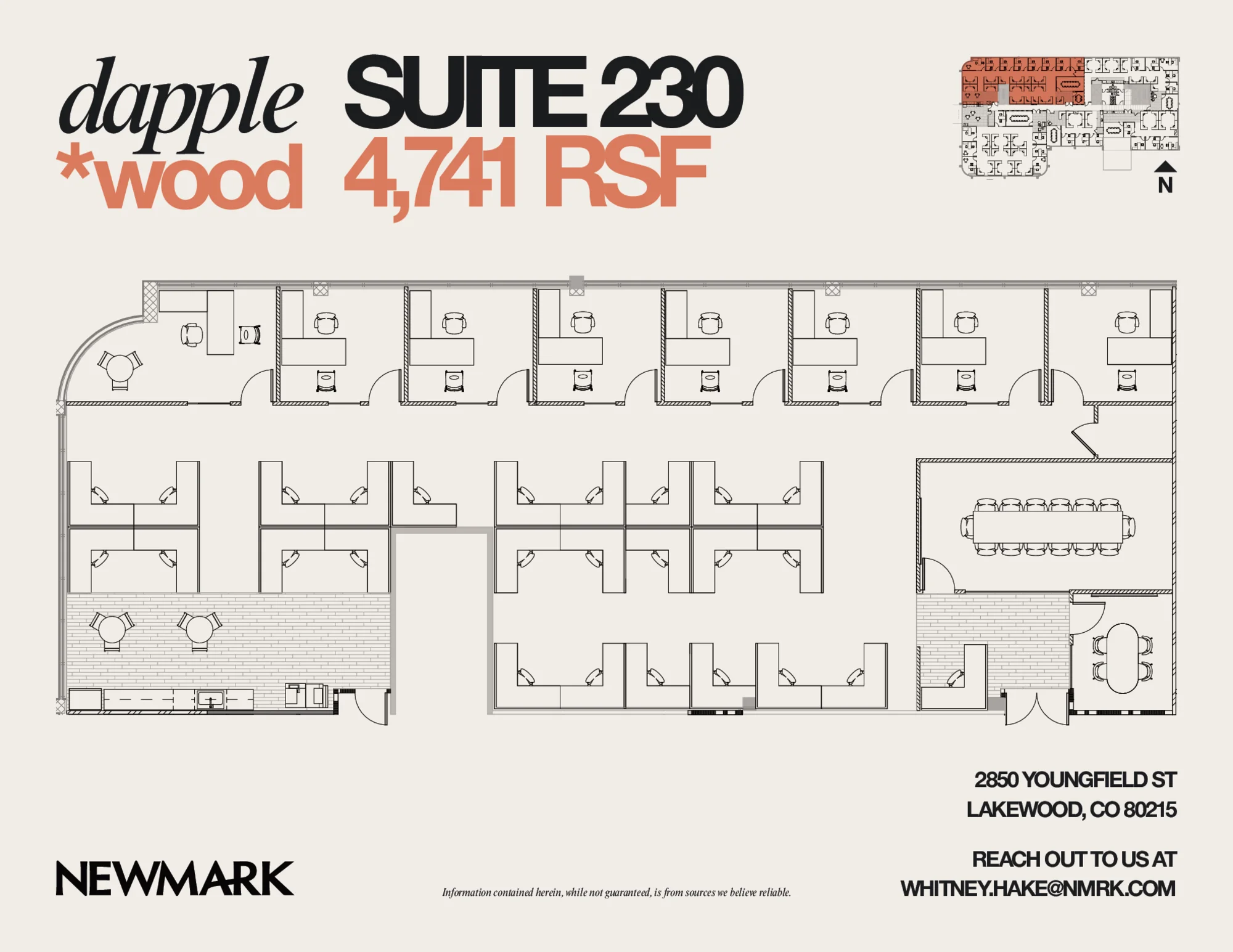 Floor plan for Suite 230