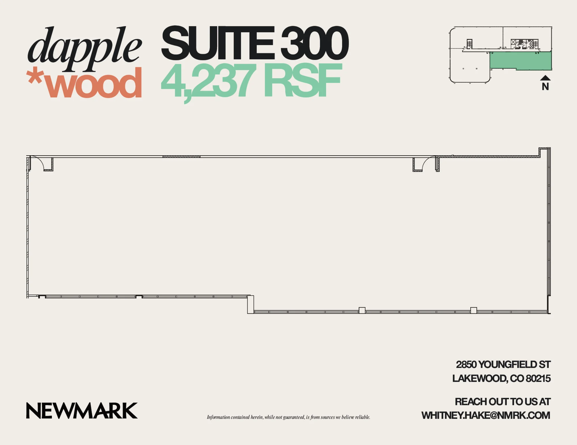 Floor plan for Suite 300