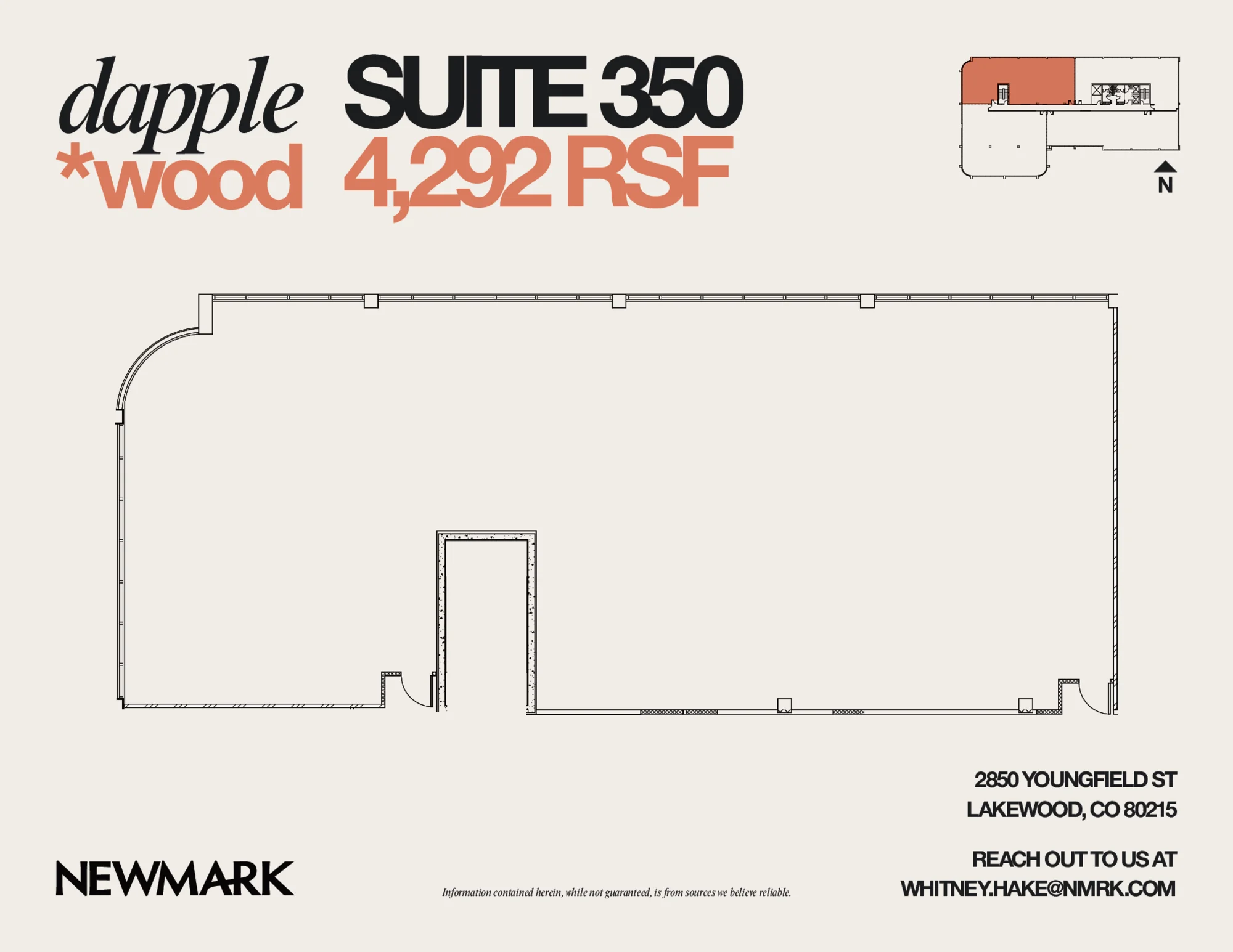 Floor plan for Suite 350