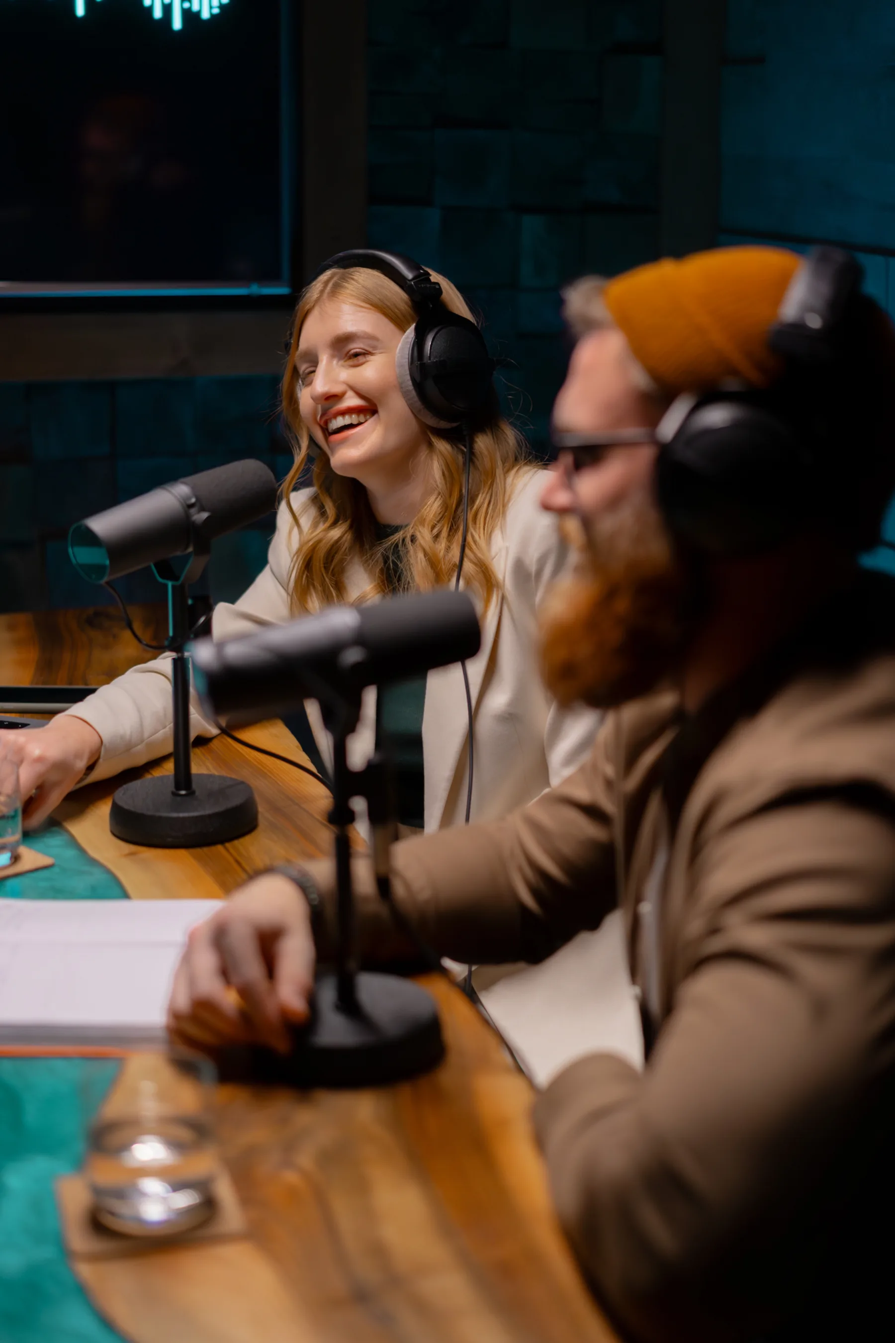 Podcast studio amenity